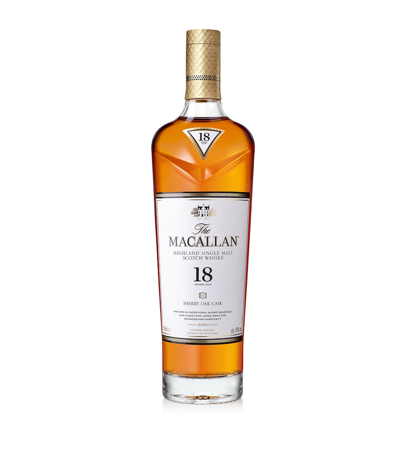 The Macallan 18-Year-Old Sherry Oak Single Malt Scotch Whisky 70cl (British brand)