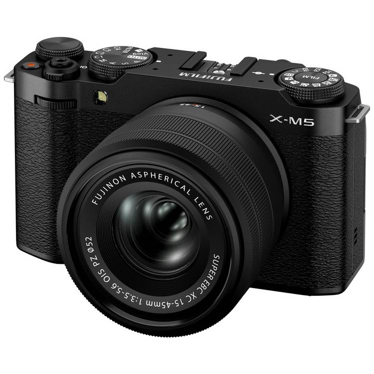 Fujifilm X-M5 mirrorless camera with XC15-45mm lens (British brand)