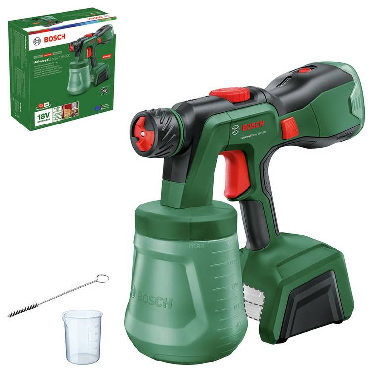 Bosch cordless paint sprayer 18V-300 1.2L tank (British brand)