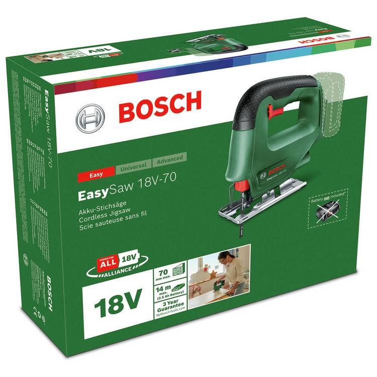Bosch cordless jigsaw 18V 70mm, imported from the UK