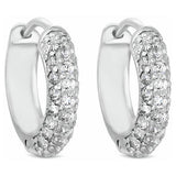 Simply Silver mini hoop earrings cubic zirconia sterling silver - British product