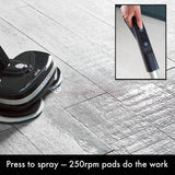AirCraft PowerGlide cordless floor cleaner with 8 pads, imported from the UK