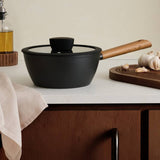 Argos Habitat Wood Effect 20cm Non Stick Aluminium Sauce Pan- Buy online at McGrocer