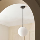 Habitat Boyd glass pendant light black 25cm - British product