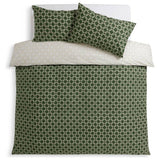 Habitat green single geometric bedding set, UK version
