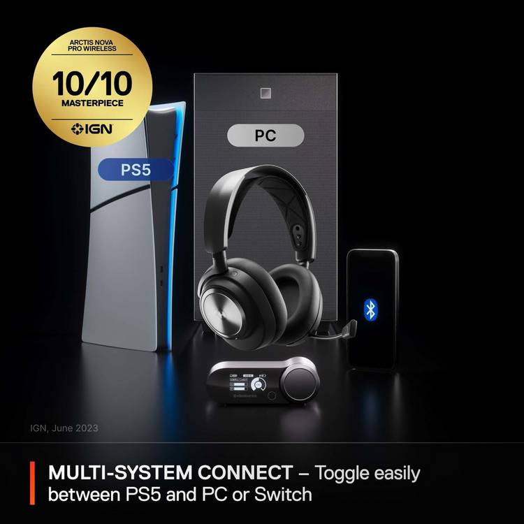 SteelSeries Arctis Nova Pro wireless gaming headset (British brand)