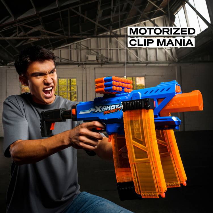 XSHOT Clip Mania blaster 72 darts, UK version