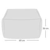 rucomfy ivory jumbo cord footstool, imported from the UK