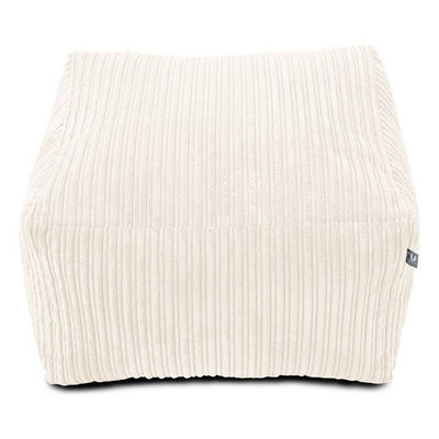 Argos Rucomfy Fabric Jumbo Cord Footstool - Ivory - H36 x W60 x D60cm- Buy online at McGrocer