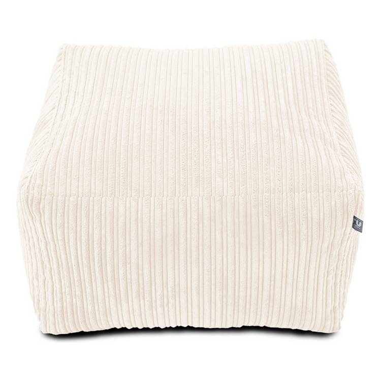 rucomfy ivory jumbo cord footstool, imported from the UK