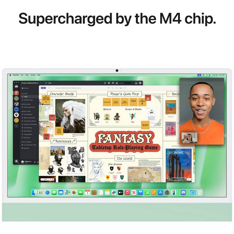 Apple iMac 2024 24-inch M4 chip 16GB 256GB Green (British brand)