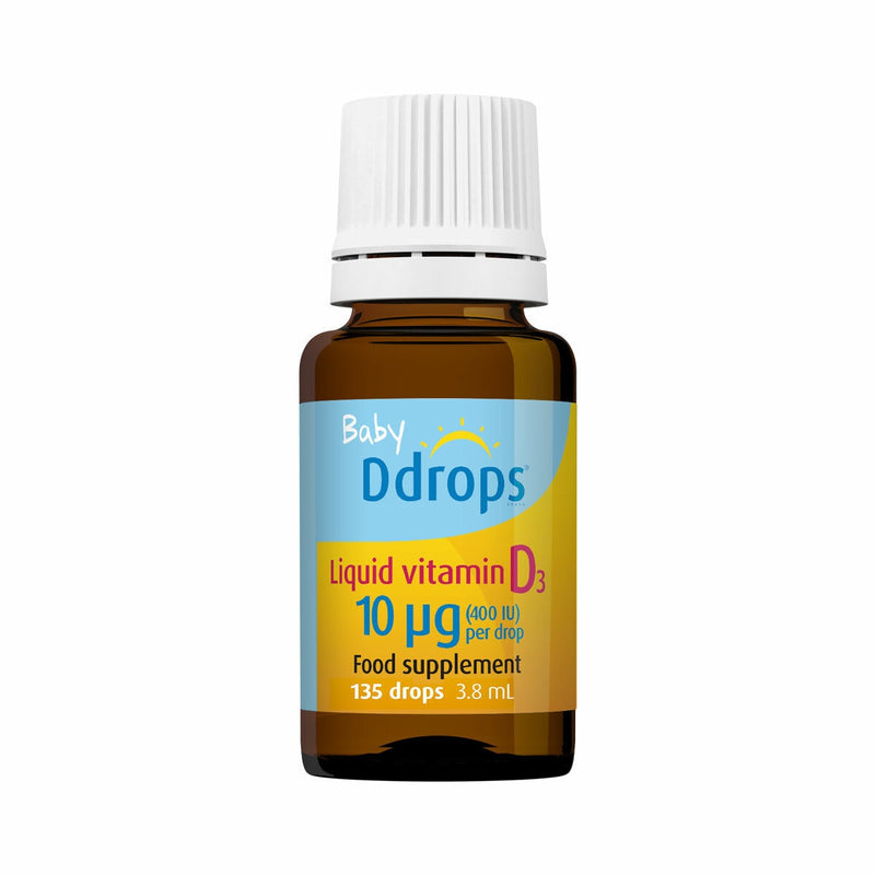 Baby Ddrops vitamin D supplement 10mcg 135 drops (British brand)