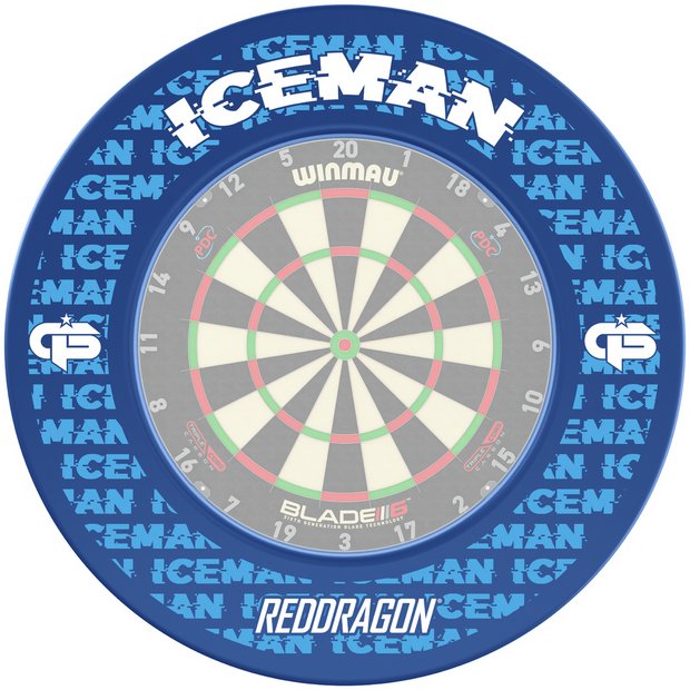 Red Dragon Gerwyn Price Iceman dartboard surround 70cm, imported from the UK