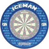 Red Dragon Gerwyn Price Iceman dartboard surround 70cm, imported from the UK