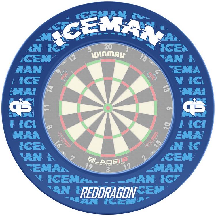 Red Dragon Gerwyn Price Iceman dartboard surround 70cm, imported from the UK