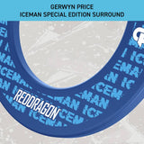 Red Dragon Gerwyn Price Iceman dartboard surround 70cm, imported from the UK
