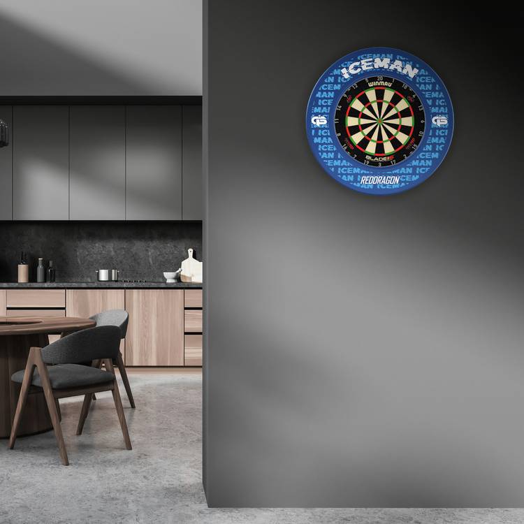 Red Dragon Gerwyn Price Iceman dartboard surround 70cm, imported from the UK