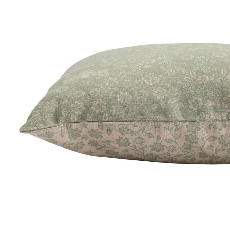 Argos Home cushion cover sage green bee design 43x43cm - British product