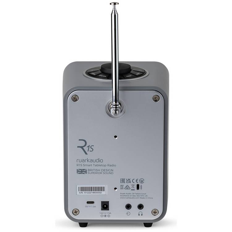 Ruark R1S DAB radio in grey - British product