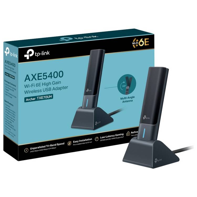 TP-Link Archer TXE70UH AXE5400 Wi-Fi 6E USB adapter - British product