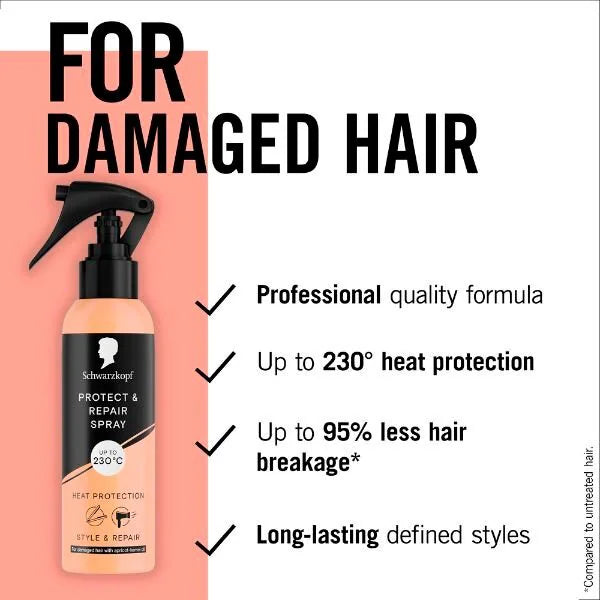 Schwarzkopf Protect & Repair Spray 150ml (British brand)