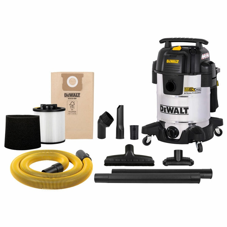 DEWALT stainless steel wet dry vacuum cleaner 38L, UK version