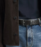 Emporio Armani grained leather belt 3cm (British brand)