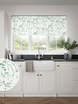 Next Next Duck Egg Blue Isla Floral Made to Measure Roller Blind- Buy online at McGrocer