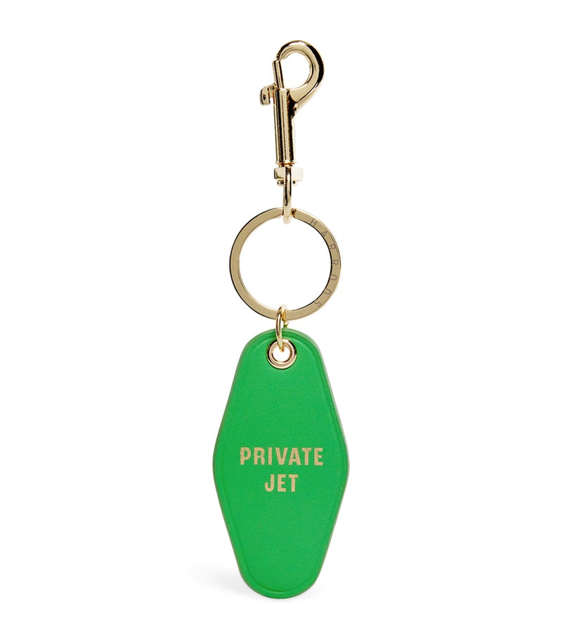 Harrods leather private jet keyring (British brand)