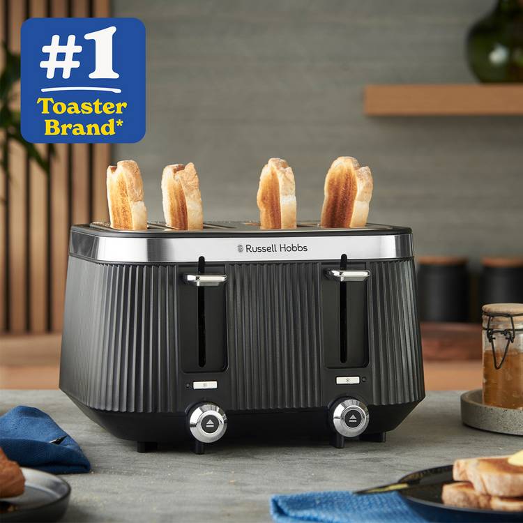 Russell Hobbs Bronte 4 slice toaster matte black (British brand)