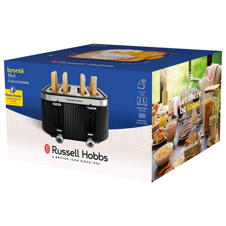Russell Hobbs Bronte 4 slice toaster matte black (British brand)
