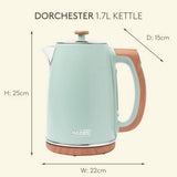 Haden Dorchester bundle kettle toaster sage green - British product