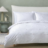 Argos Home tufted white polka dot bedding set single - British product