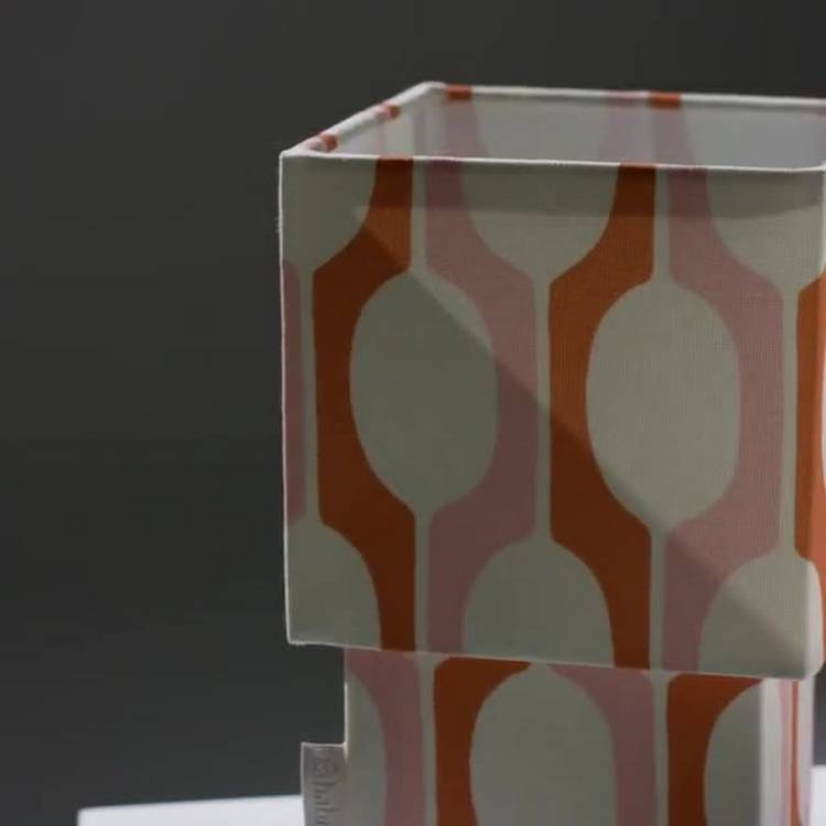 Habitat x Scion small billow fabric table lamp orange, UK version