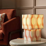 Habitat x Scion small billow fabric table lamp orange, UK version
