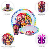 Zak Rainbow High kids plastic dinner set plate bowl tumbler (British brand)