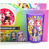 Zak Rainbow High kids plastic dinner set plate bowl tumbler (British brand)