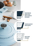 MasterClass blue cast aluminium casserole dish 2.5L, imported from the UK