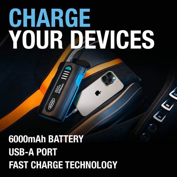 Ring 500A Ultraboost jump starter, imported from the UK