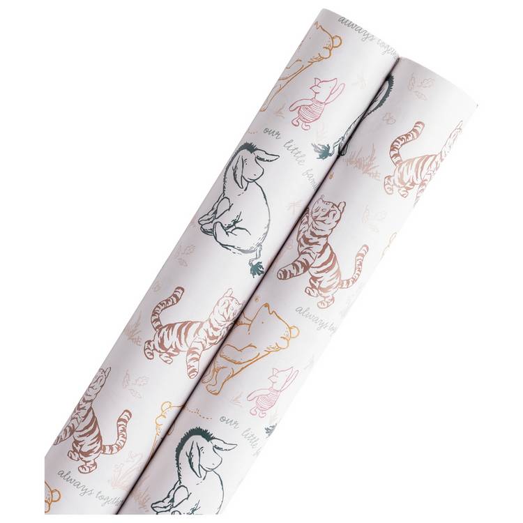 Disney Winnie the Pooh wrapping paper 2 rolls, imported from the UK