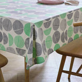 Argos Habitat Linear Circles Cotton Wipe Clean Table Cloth - Grey 180cm x 140cm- Buy online at McGrocer