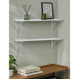 Habitat white bracket shelves 60cm set of 2 - British product