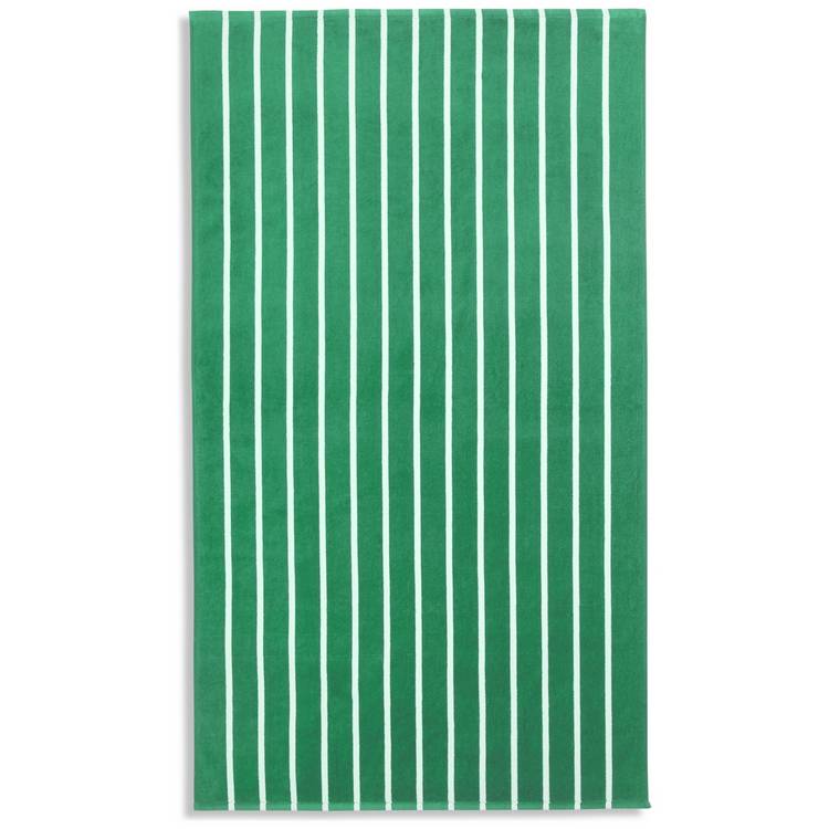 Habitat green skinny stripe beach towel 150x80cm, imported from the UK