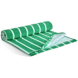 Habitat green skinny stripe beach towel 150x80cm, imported from the UK