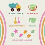 Activo Sand Truck and Accessories Set, imported from the UK