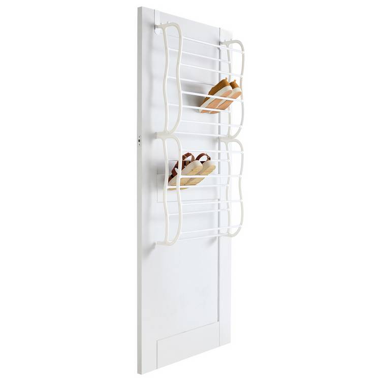 Argos Home shoe rack 8-shelf white, imported from the UK