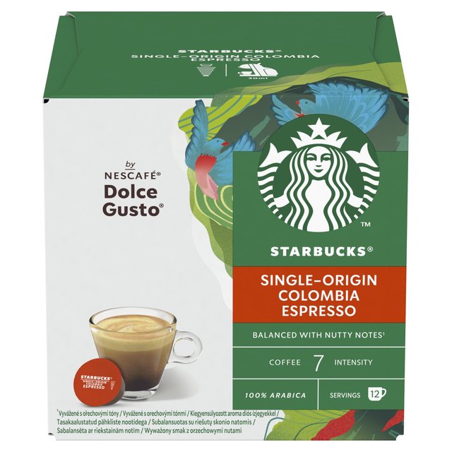 STARBUCKS Medium Colombia Coffee Pods by NESCAFE Dolce Gusto   12 per pack GOODS M&S