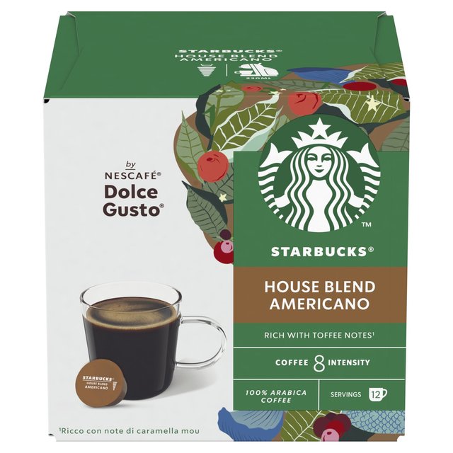 Starbucks Medium House Blend Coffee Pods Dolce Gusto    12 per pack GOODS M&S