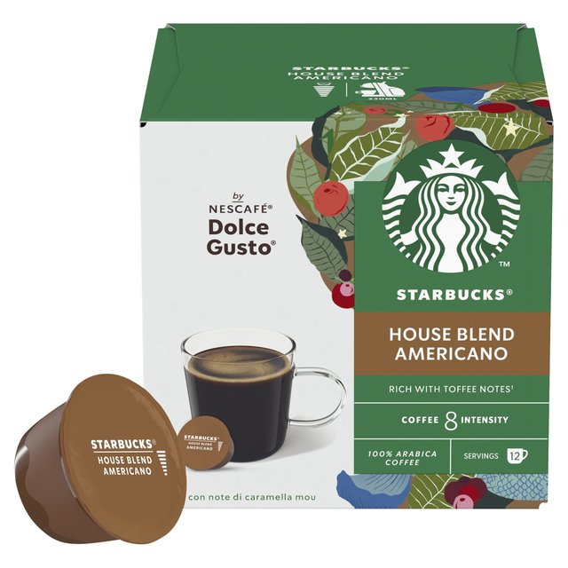 Starbucks Medium House Blend Coffee Pods Dolce Gusto    12 per pack GOODS M&S