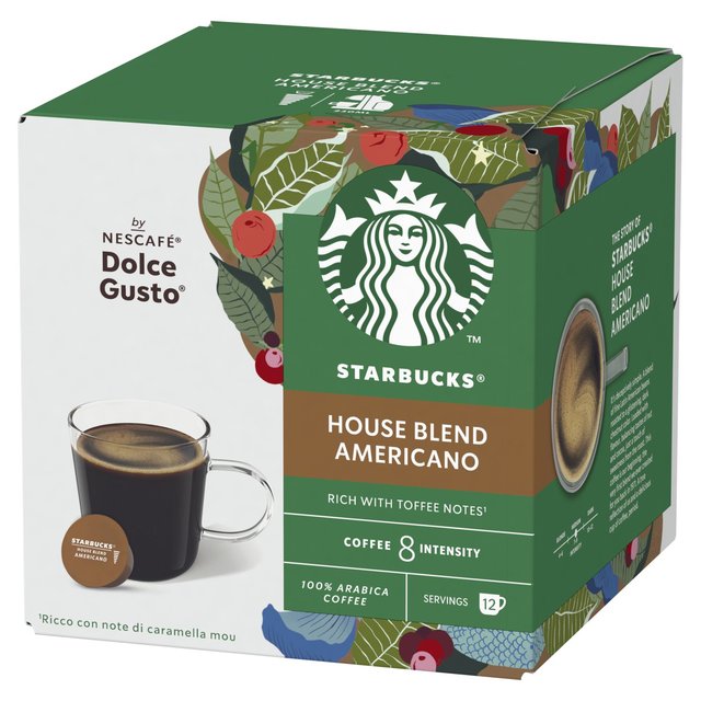 Starbucks Medium House Blend Coffee Pods Dolce Gusto    12 per pack GOODS M&S